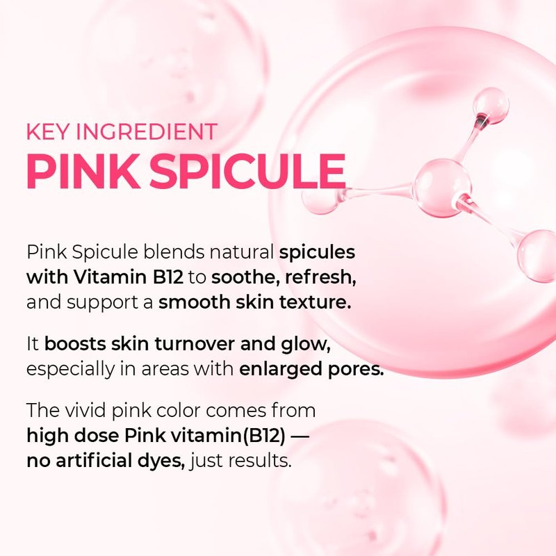 Dr.Melaxin Cyano Pink Spicule Serum - Vitamin B12 Microneedle Treatment for Enlarged Pores | 1.01 fl. oz