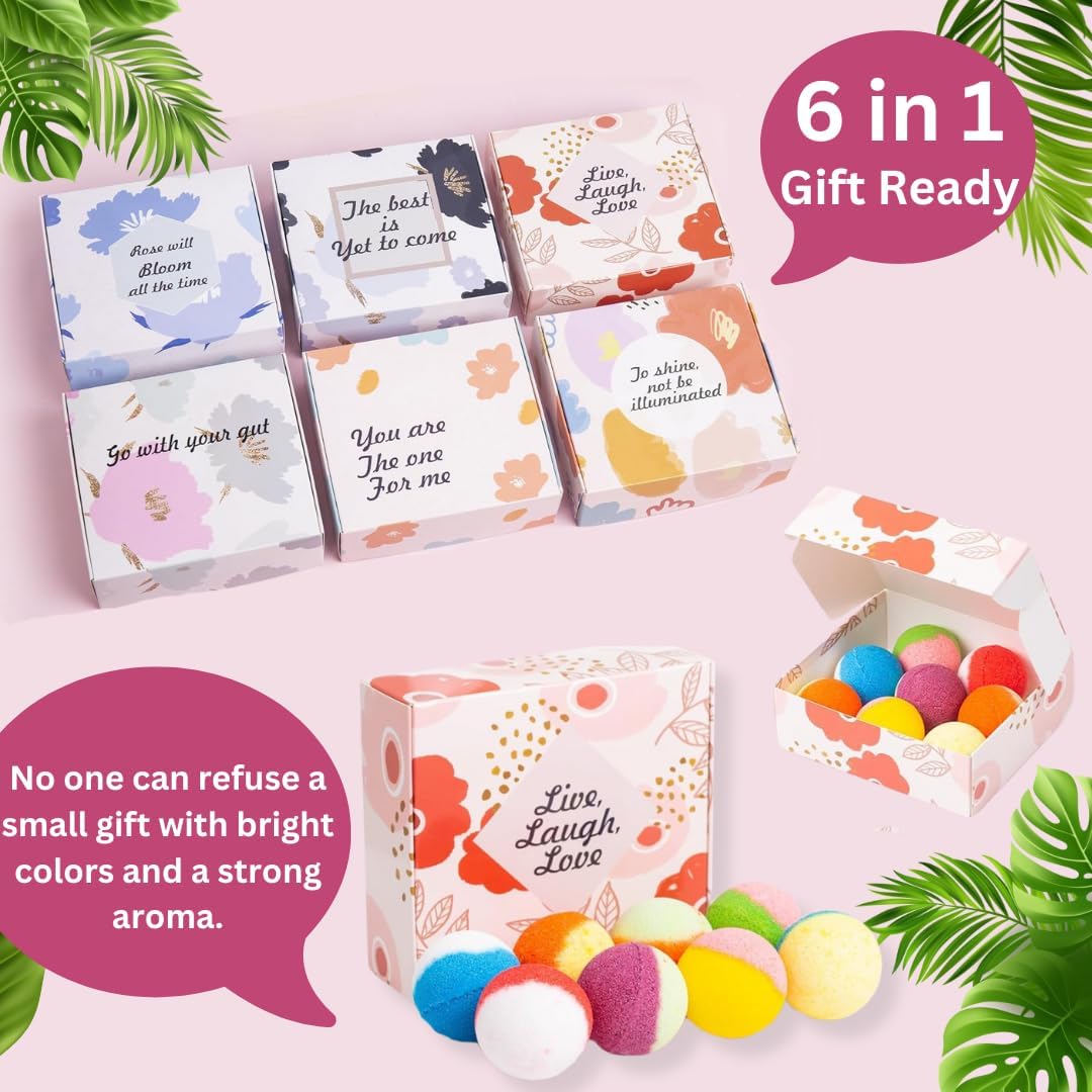 Natural & Organic Bath Bombs Gift Set - 48 Relaxing Bath Bombs with Essential Oils | Perfect for Women & Kids, Ideal for Special Occasions