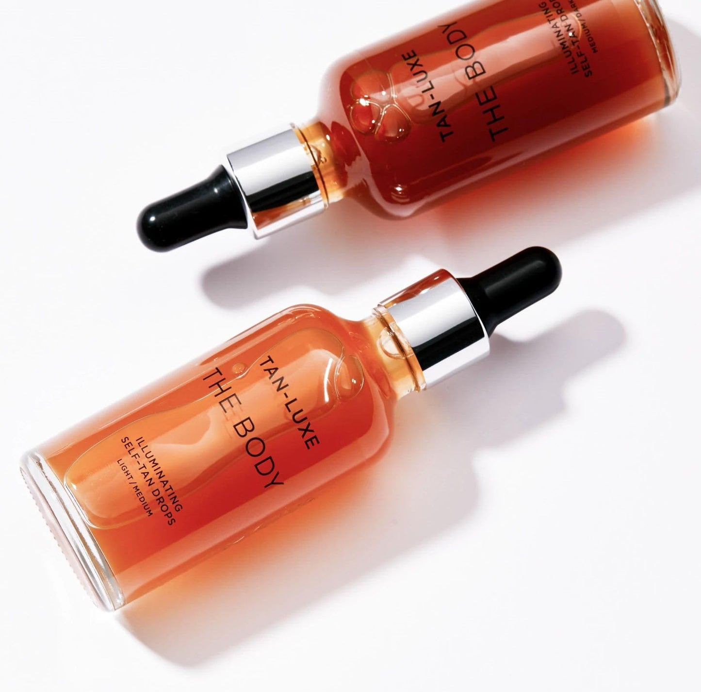 Tan-Luxe The Body: Illuminating Self Tan Drops – Light to Medium Body Tanner, Customizable Self Tanner, 0.5 fl. oz
