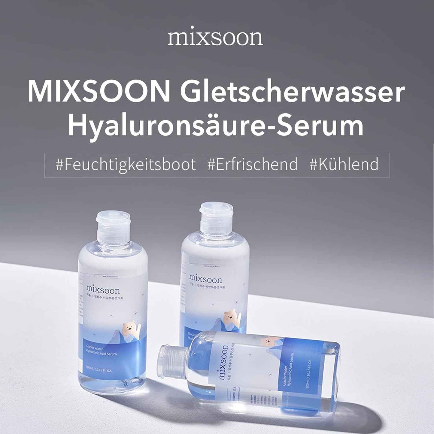 mixsoon Glacier Water Hyaluronic Acid Serum - Non-greasy Hydration Booster, Firming Facial Serum For Radiant, Dewy Skin - Korean Serum for Glass Skin (10.14 fl.oz / 300ml)
