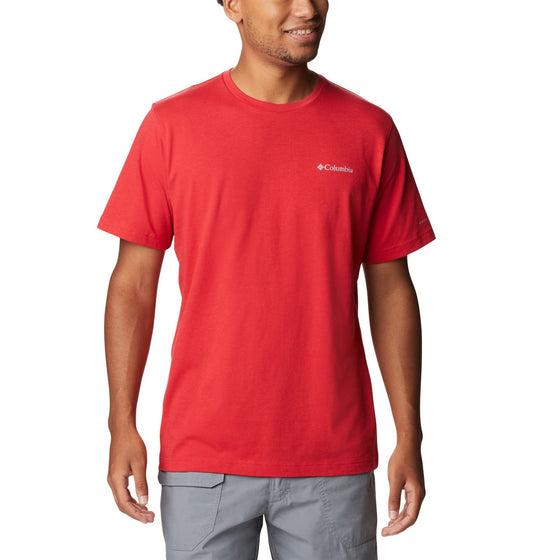 Columbia Mens Thistletown Hills Short Sleeve T-Shirt, Mountain Red, 2X