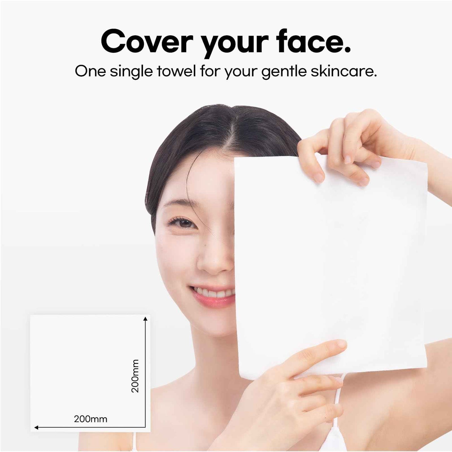 Gorilla Lab Cloud Touch Face Towels, 60 Count, 100% USA Cotton, Waterjet Spunlace for Ultra Softness, Purifying & Refreshing Disposable Facial Wipes for Sensitive Skin