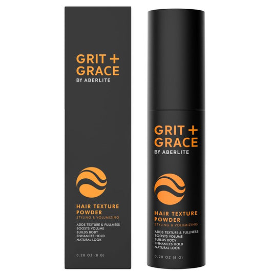 Aberlite Grit + Grace Hair Texture Powder Spray for Men & Women - Styling Texturizing Volume Powder, Volumizing Hair Products, Matte Finish