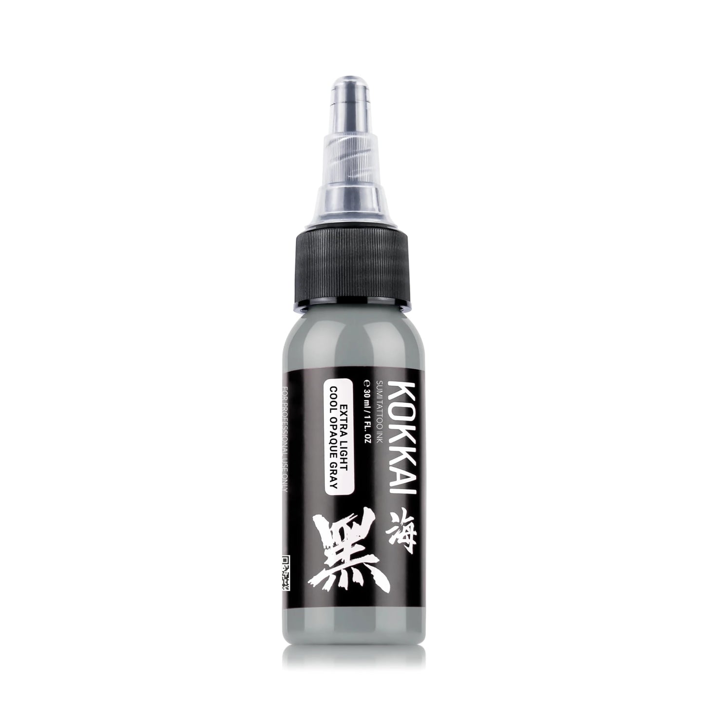 Kokkai Sumi Cool Opaque Gray Tattoo Ink Set, Premium Quality, Precision Medium Viscosity, Rich Hue, Quick Healing, Acrylic-Free, Water-Based, Ready-to-Use Ink for Precision Tattooing (Set of 5, 1 oz)