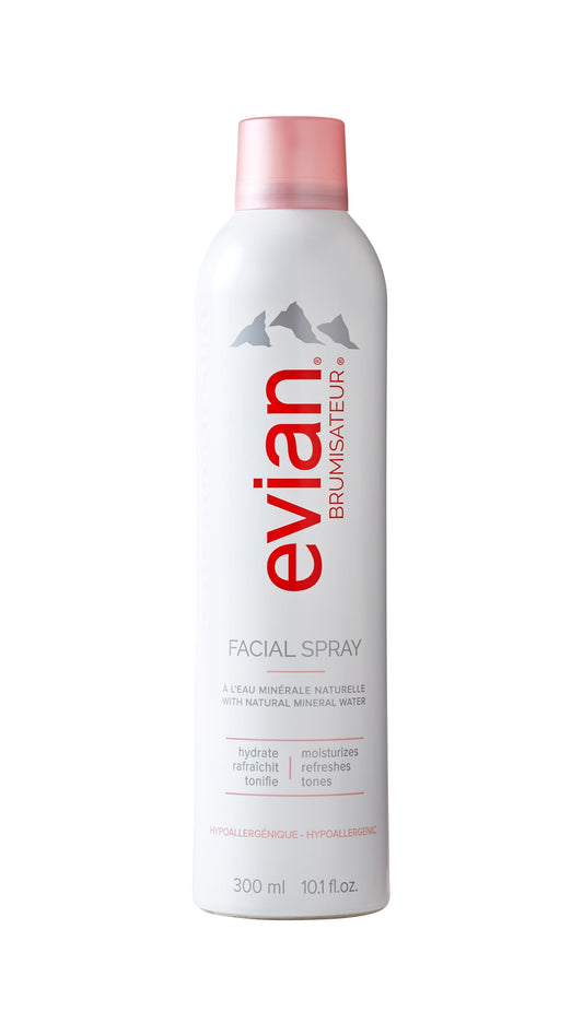 Evian Facial Spray 10.1 oz - Hydrating Mineral Water Mist for Face & Skin - Refreshes Makeup, Sets, & Tones - Daily Skincare Essential for Hydration and Moisturizing