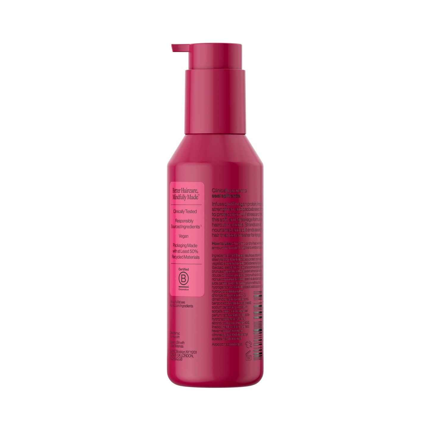 Eva NYC Split Ends Treatment for Dry Damaged Hair - Reduce Breakage + Seal Split Ends with Vegan Protein + Baobab Seed - Serum for Softer Stronger Hair - Travel Size - Vanilla Scent - 2 fl oz