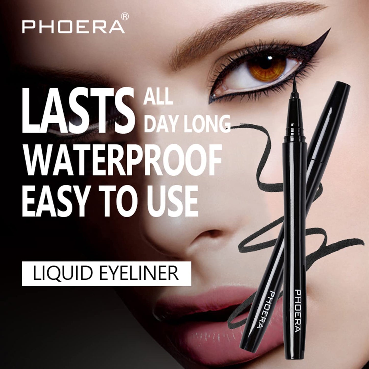 PHOERA Foundation - Full Coverage Makeup with 9D Mascara & Kabuki Brushes | Primer, Powder, Concealer Set