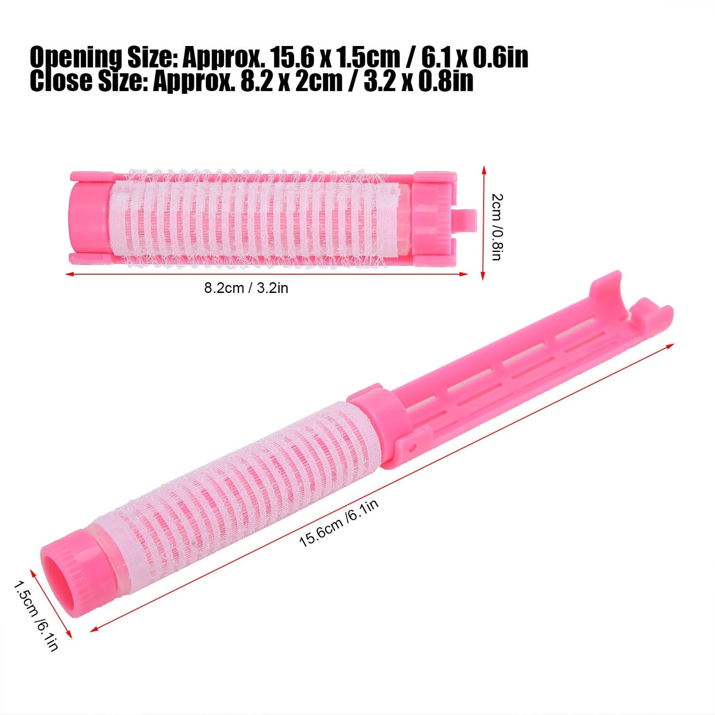 Fluffy Korean Root Perm Rods, 20pcs/set Hair Curling Rollers for Salon or DIY Styling, with Hairdressing Tools Kit (Pink)