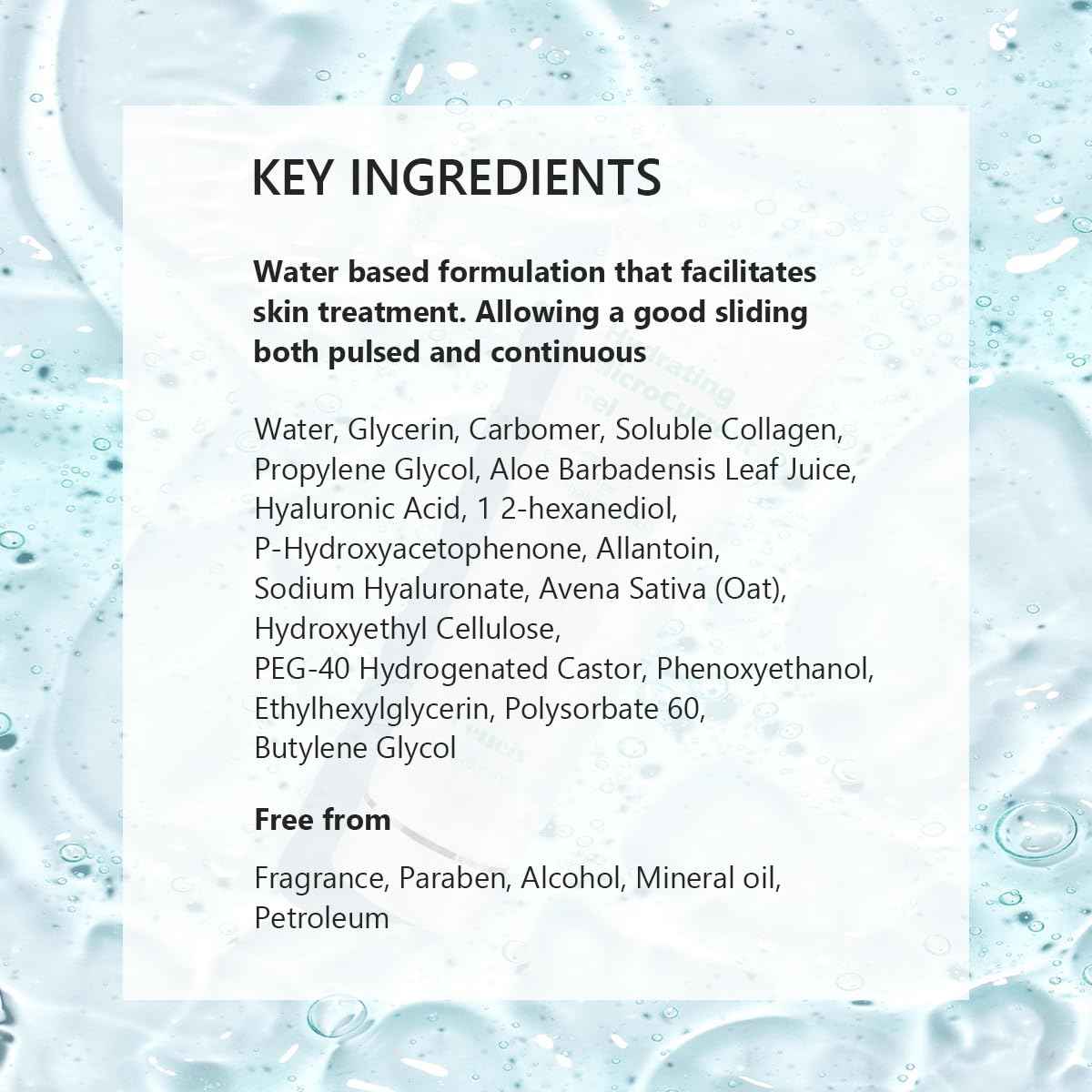 Oeneis Hydrating Gel for Microcurrent Facial Device, Fragrance-Free, Paraben-Free, Gel Primer with Hyaluronic Acid, Non-irritating Moisturizing Gel, 300g Tube (Pack of 2)