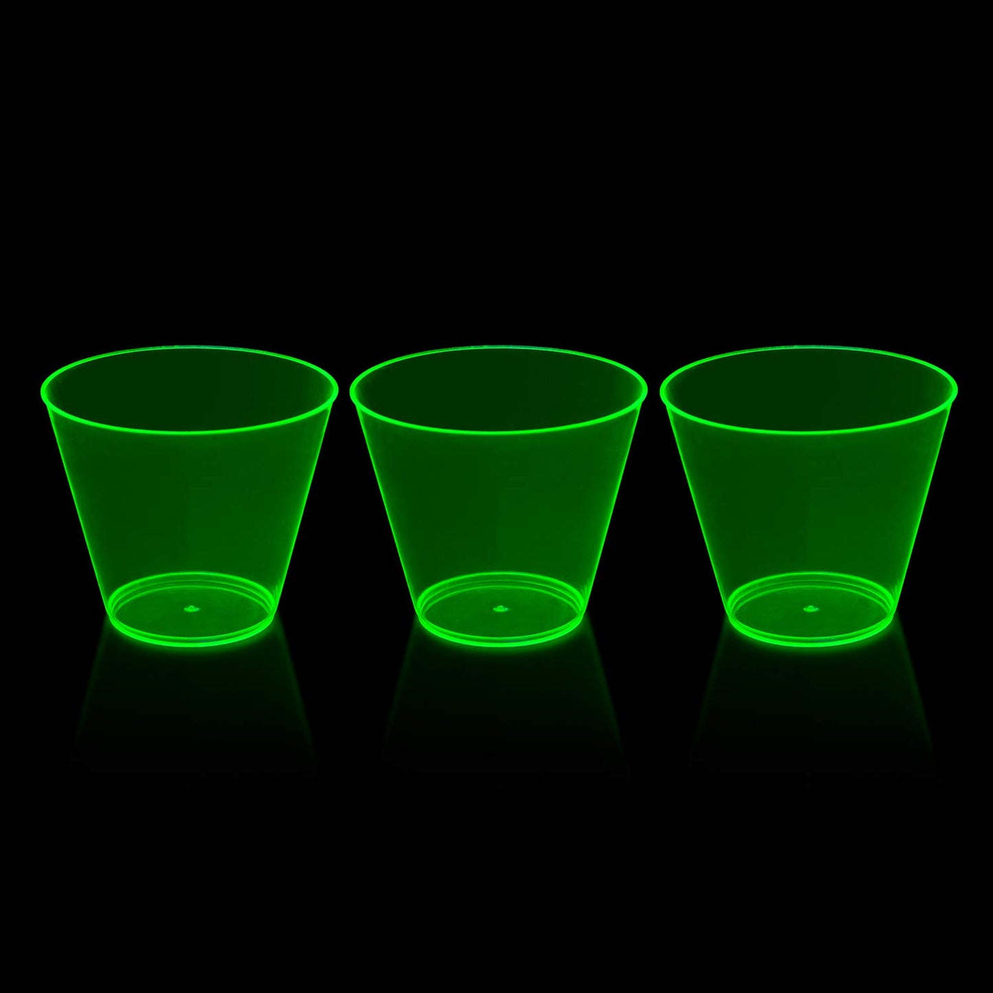 Party Essentials Hard Plastic 25 Count Party Cups/Tumblers, 9-Ounce, Neon Green