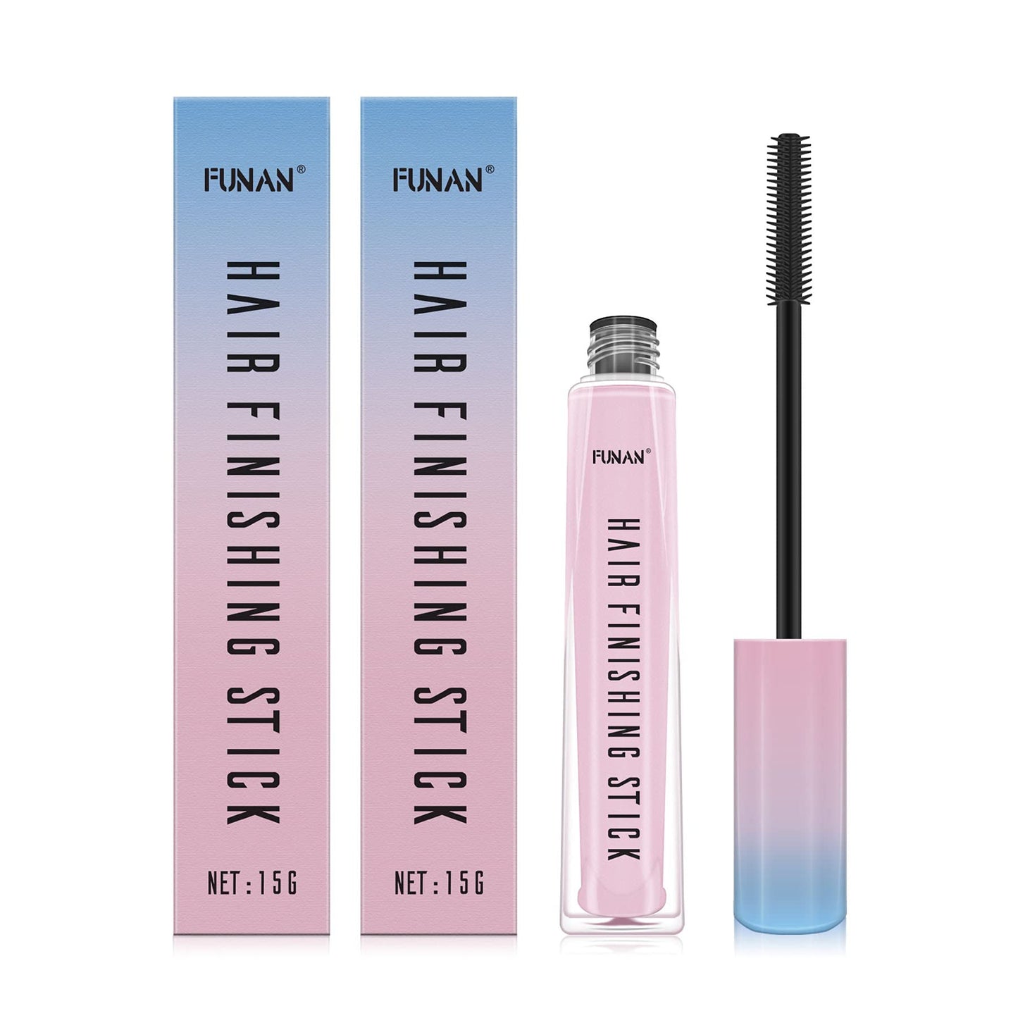 FUNAN Hair Finishing Stick 2 Pack, Flyaway Feel Stick Hair, Small Broken Hairs Finishing Cream, Non-Greasy and Non-Sticky