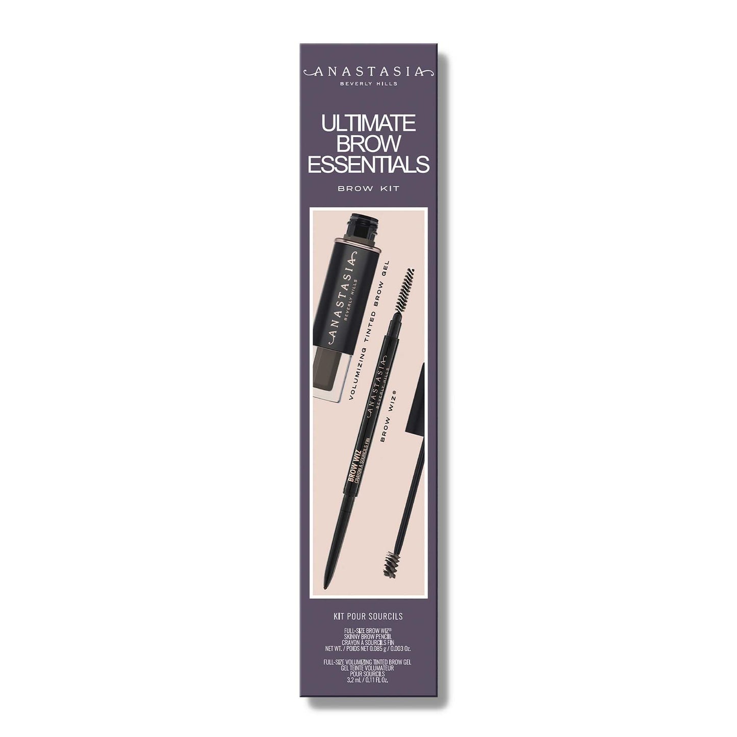 Anastasia Beverly Hills Ultimate Brow Kit - 3-Piece Set for Sculpting, Filling, and Locking Brows in Place with All-Day Hold - Soft Brown