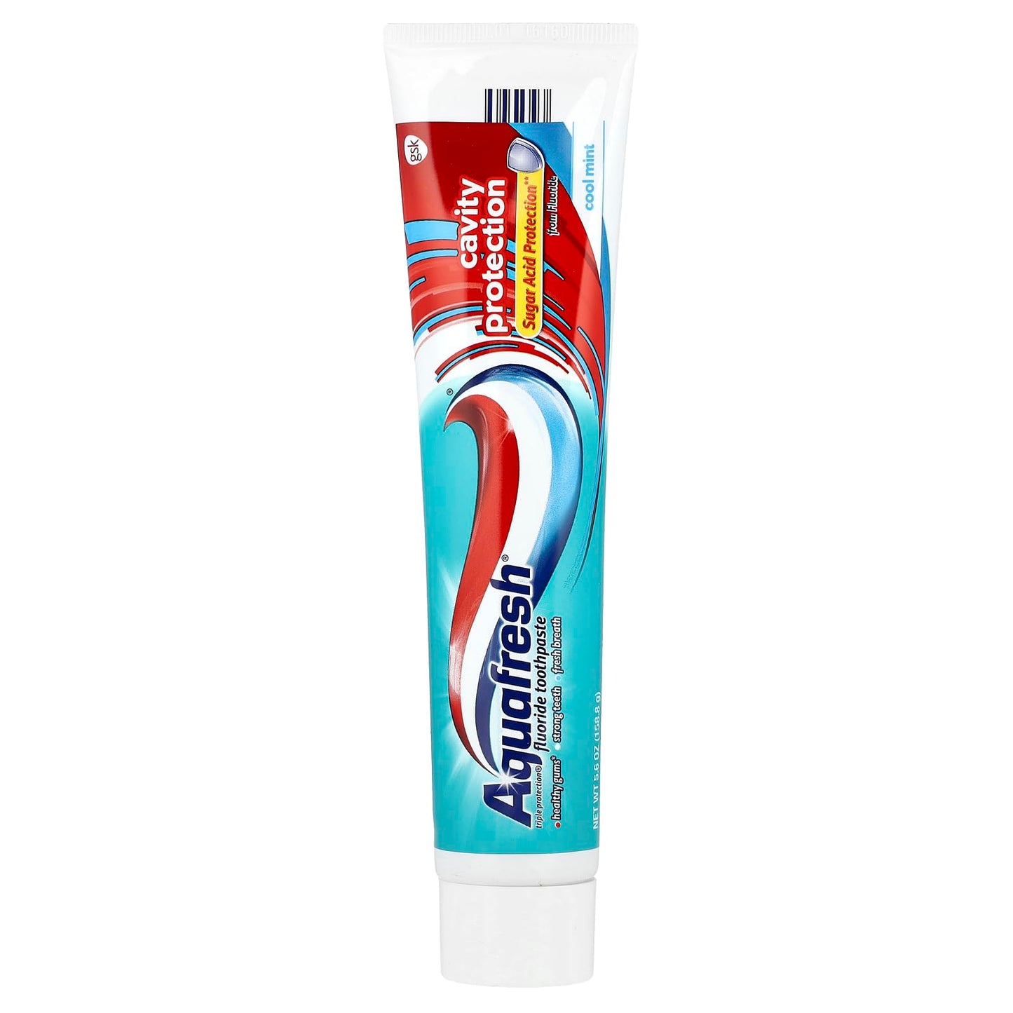Aquafresh Cavity Protection Fluoride Toothpaste, Cool Mint 5.6 oz (Pack of 12)