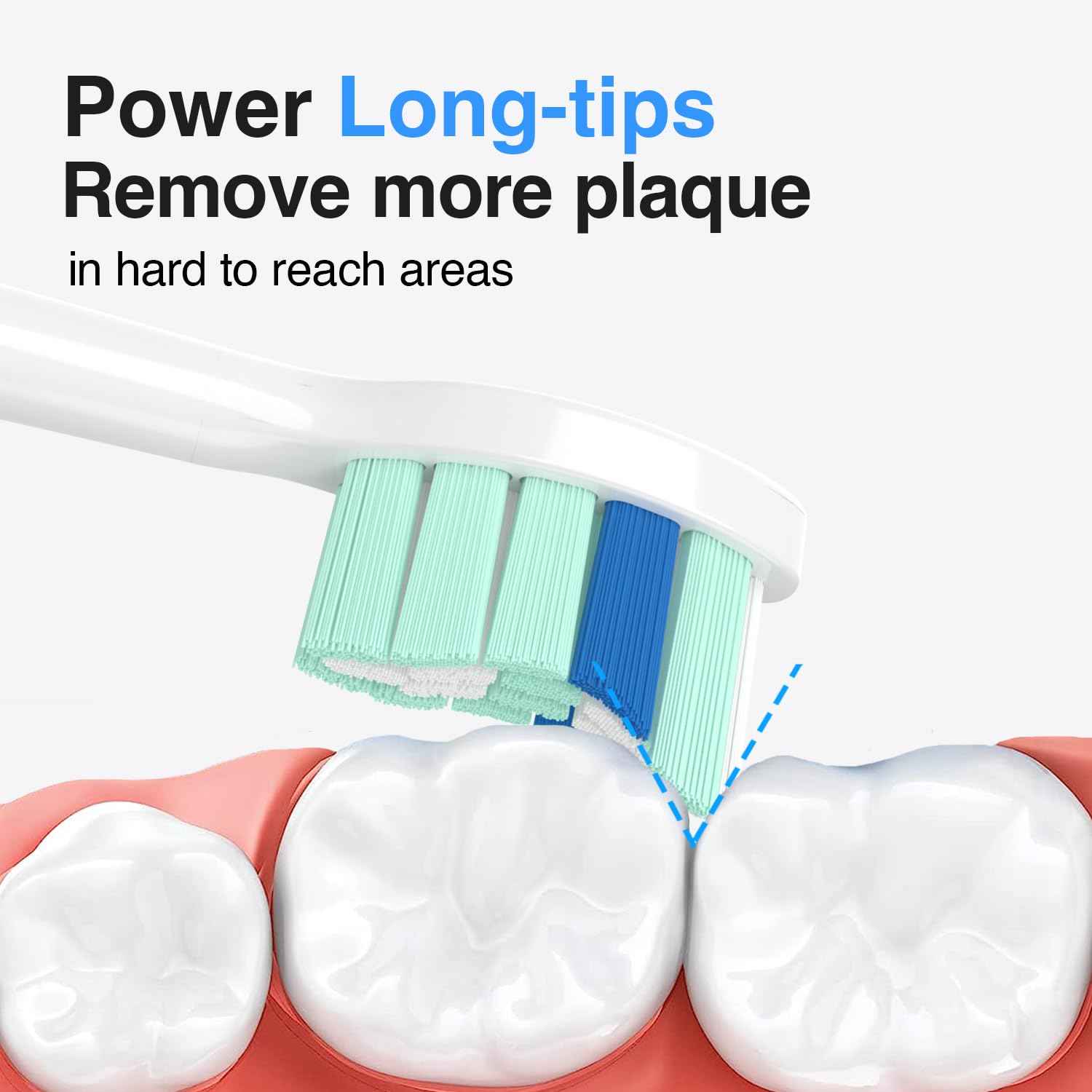 Replacement Toothbrush Heads for Philips Sonicare Replacement Heads,Electric Replacement Brush Head Compatible with Phillips Sonicare Toothbrush C2,C1,4100,for Philips Sonic Care Brush,10 Pcs.