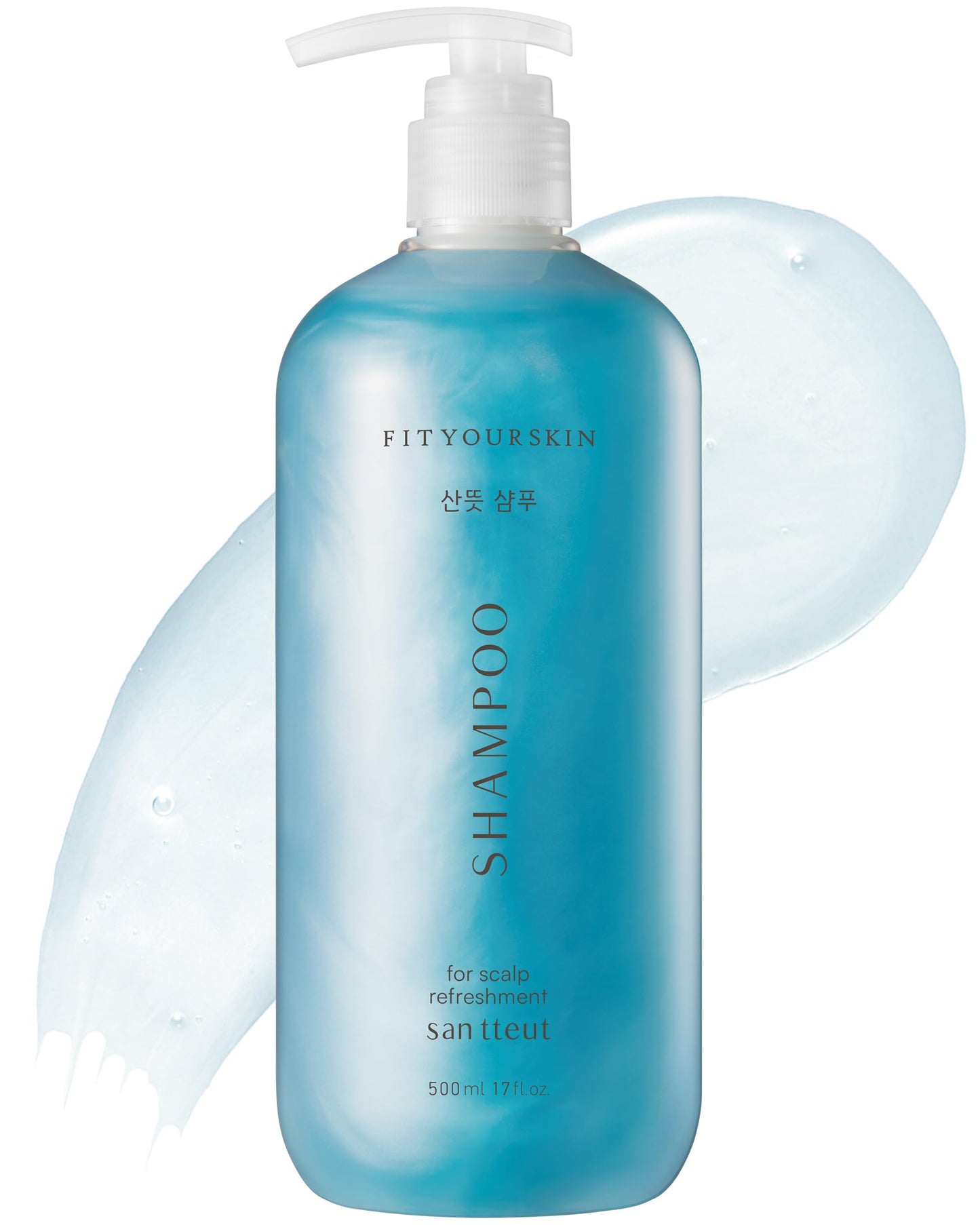 FIT YOUR SKIN SAN TTEUT Cooling Shampoo – Triple Mint Scalp Treatment for Oily, Itchy Scalp | pH 5.5 Clarifying with Milk Protein | Mint & White Musk Perfumed | Paraben Sulfate Free | 17 fl oz