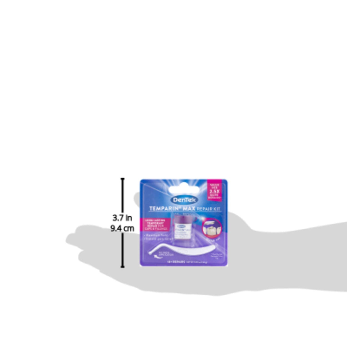 Dentek Temparin Max Repair Kit for Caps, Crowns, Fillings 0.09 oz | Pack of 3