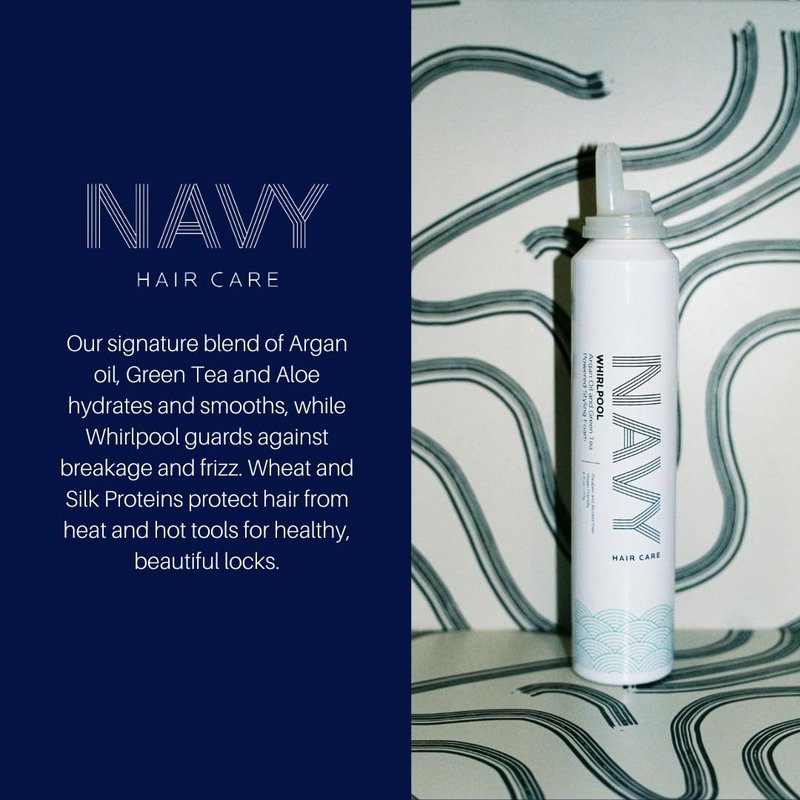 Whirlpool Styling Foam for Curly Hair - Argan Oil & Green Tea Frizz Control | 6 oz