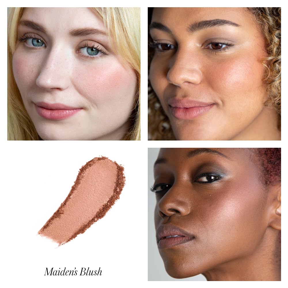 RMS Beauty Redimension Hydra Powder Blush Hydrating Mineral Powder Blush with Buildable Natural Color Lightweight Long-Lasting Finish Clean & Cruelty-Free 0.15 oz