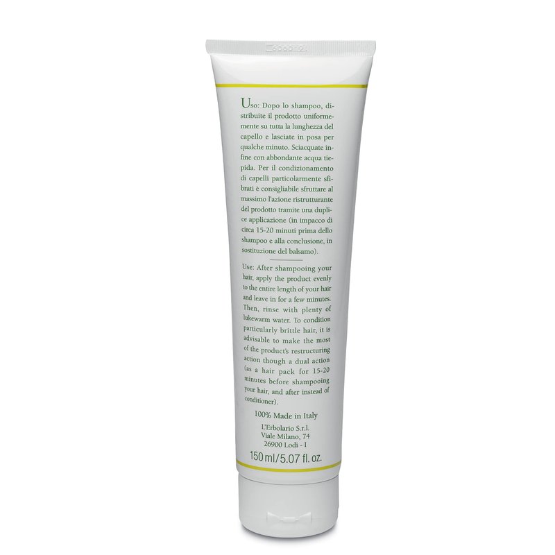 L'Erbolario Restructuring Cream For Fragile And Brittle Hair - Rich Treatment Cream With Oil And Extract Of Flax - Restores Body And Radiance To Hair - Nourishes And Refreshes The Scalp - 5.07 Oz