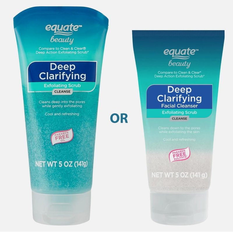 Deep Clarifying Exfoliating Facial Cleanser - 5 oz, 2-Pack with LeSue Washcloth