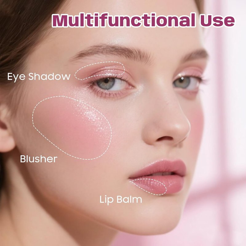 Gradient Blush for Cheeks - 2 Pcs Cream Blush Set | Luxuriously Creamy, Blendable Color & Long-Lasting Finish