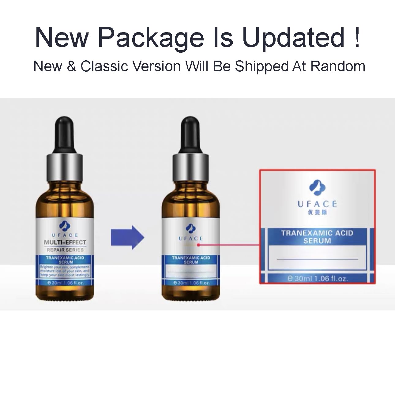 1PC New Package Updated ! UFACE Tranexamic Acid Serum Essence (3% version), 30ml