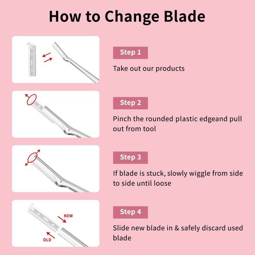 Replacement Blades Compatible with Tweezerman Facial Razor, 20 Count (Pack of 1)