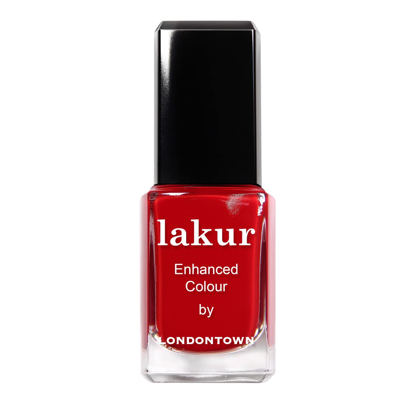 LONDONTOWN Lakur Nail Polish – Red, Charging of the Guards, 0.4 Fl Oz, Long-Lasting, Streak-Free, Chip-Resistant | 21+ Free Non-Toxic Vegan Nail Color, Strengthens & Hydrates Nails