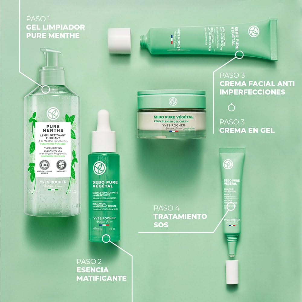 Sebo Pure Vegetal SOS Spot Moisturizing Cream for Blemish Prone Skin - 40 ml | Acne Treatment