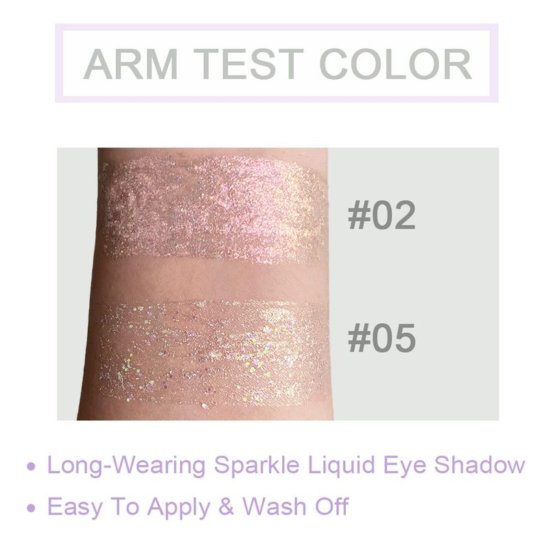 Liquid Sparkling Glitter Eye Shadow Sticks - Crystal Silver & Gold Shimmer Eyeliner | Waterproof Quick-Drying Makeup