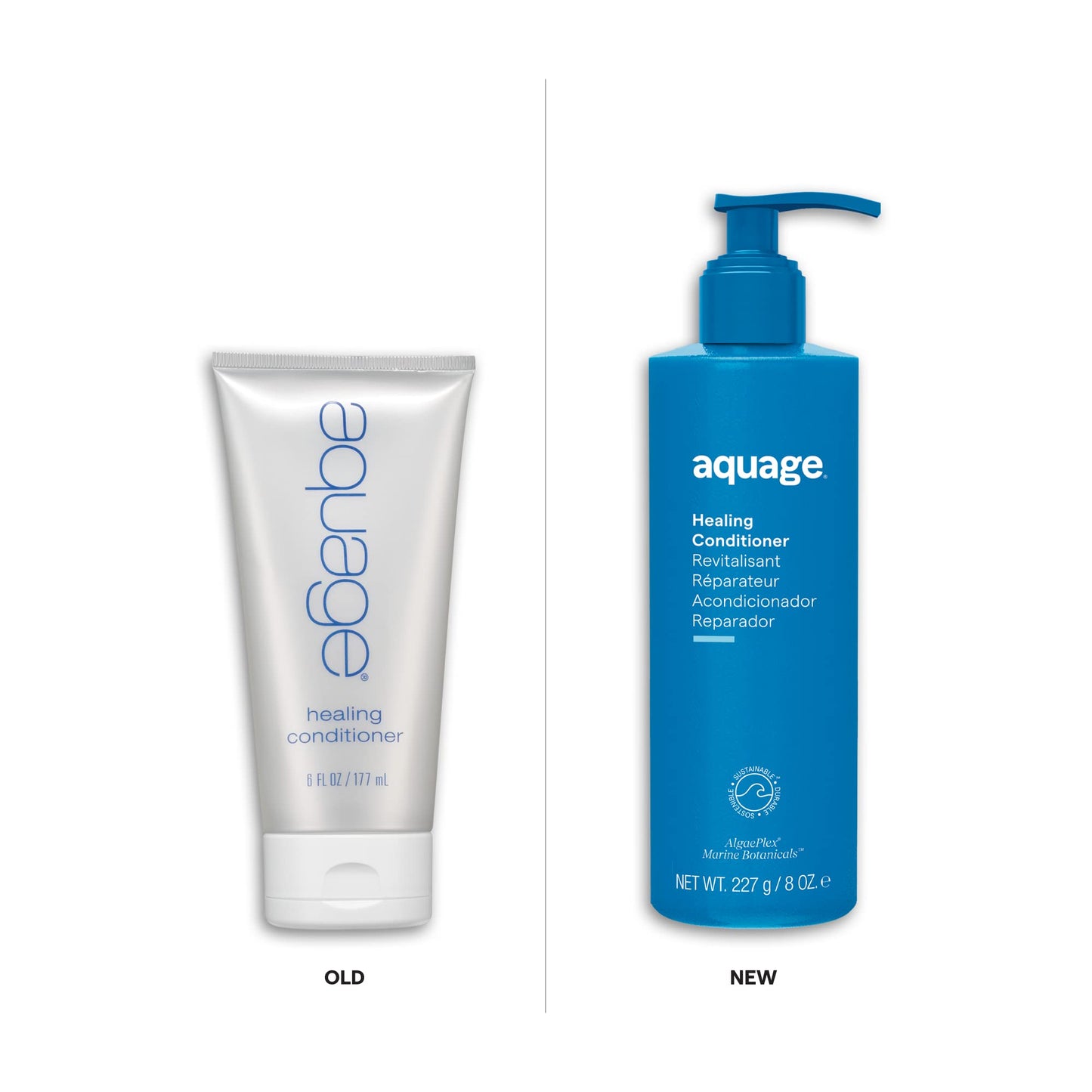 AQUAGE Healing Conditioner, Contains Marine Botanicals to Moisturize and Repair Dry or Damaged Hair and Build Strength from the Inside Out, 8 oz