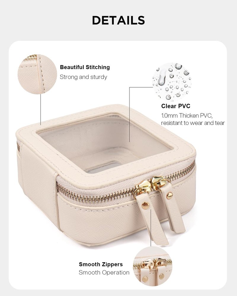 LETGO Clear Makeup Bags Set - TSA Approved Toiletry Bag with Handle Large Opening, Clear Toiletry Bag Pouch for Traveling Travel Car Orangizer Storage Accessories Essentials (Mini+Large Dark Skin)