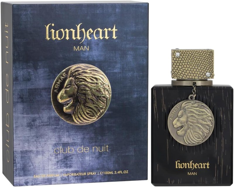 Club De Nuit Lion Heart EDP Spray - 3.4 Fl Oz | Long-Lasting Fragrance for Men