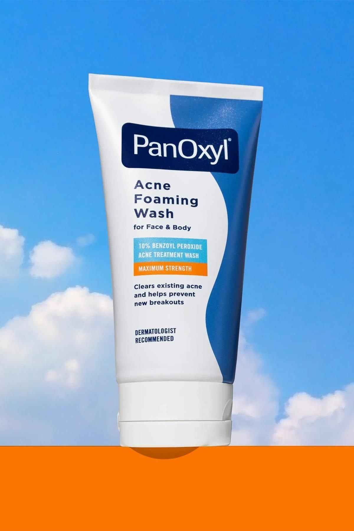 PanOxyl Acne Foaming Wash Benzoyl Peroxide 10% Maximum Strength Antimicrobial, 5.5 Oz