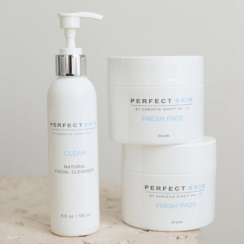 Fresh + Clean Duo Bundle - Natural Face Cleanser & Exfoliating Pads Set | Clean, Soothe, Refine Skin