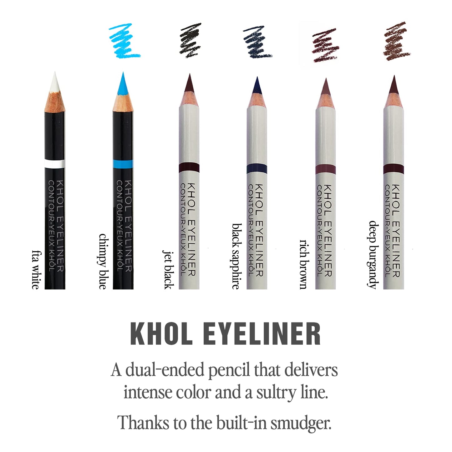 Jillian Dempsey Khol Eyeliner: Clean, Waterproof Eyeliner Pencil with Built-In Smudger for Effortless Blending – Rich Pigment, Cruelty-Free, Rich Brown