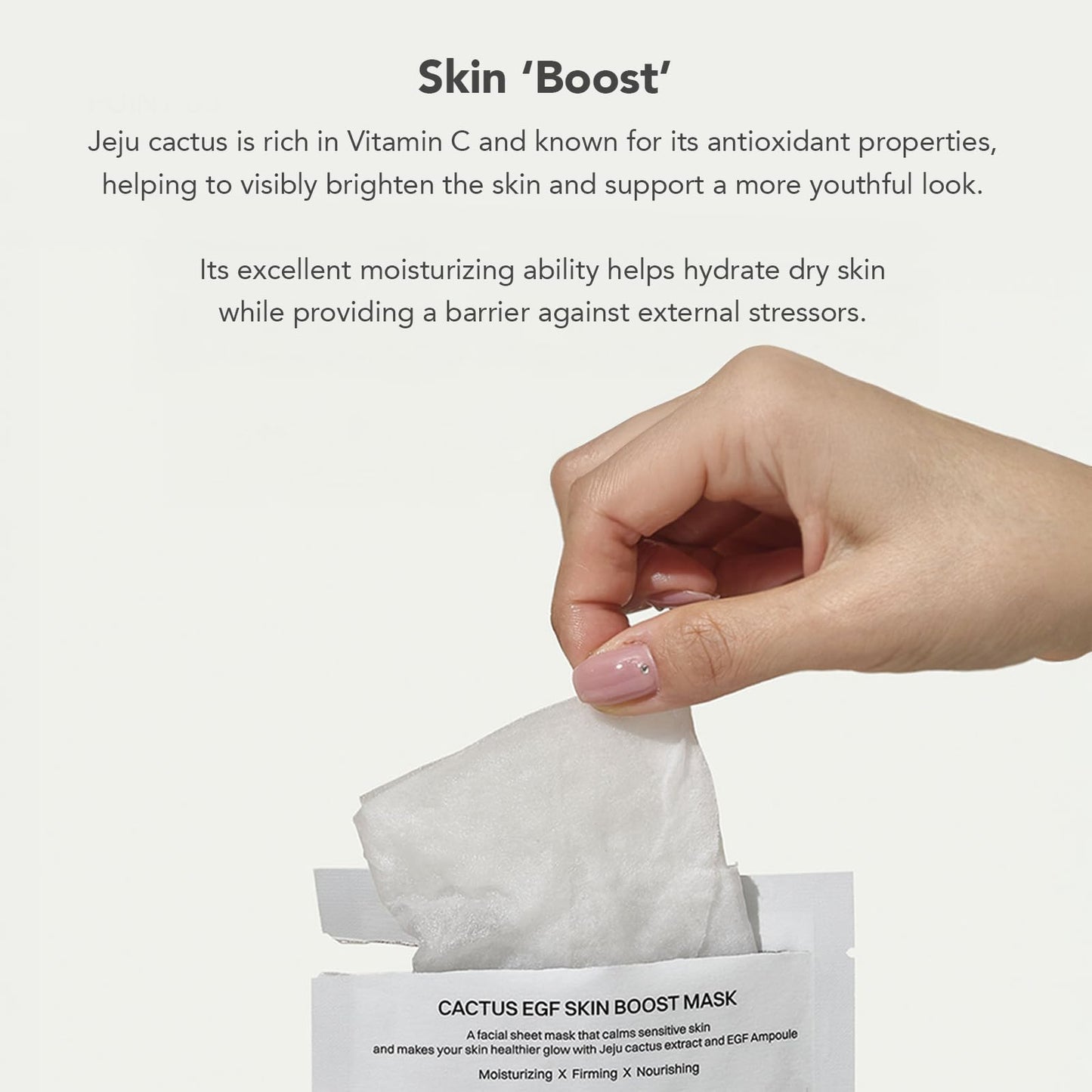 A'Prep Cactus EGF Skin Boost Mask (5 Sheets) – Hydrating & Nourishing Sheet Mask with Jeju Cactus Extract & EGF | Vegan-Certified for Sensitive Skin | Korean Skincare