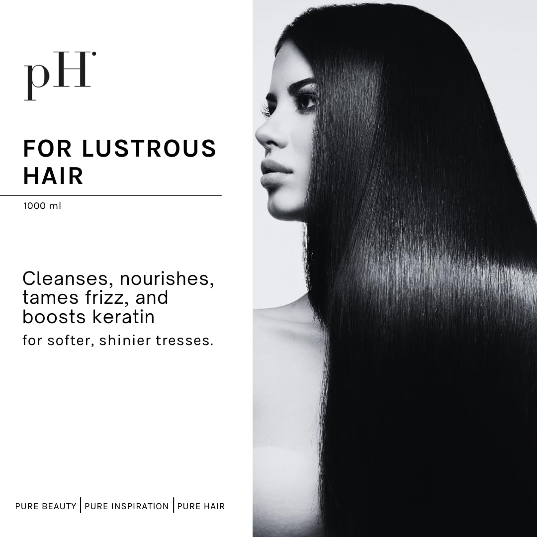 pH PURE HAIR Argan Oil And Keratin Shampoo - Anti-Breakage Moisturizing Shampoo To Repair and Strengthen Tresses For Smooth Healthy Hair - 33.8 Fl Oz