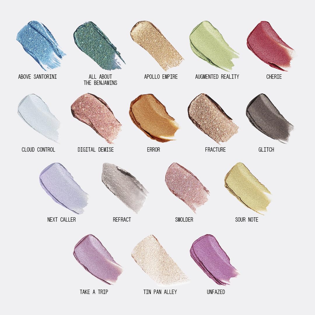 aboutface Fractal Glitter Eye Paint Above Santorini – Smudge-Proof, Long-Lasting Liquid Eyeshadow – Intense Sparkle with Mousse Texture – Vegan, Cruelty-Free – 0.13oz (Sapphire)