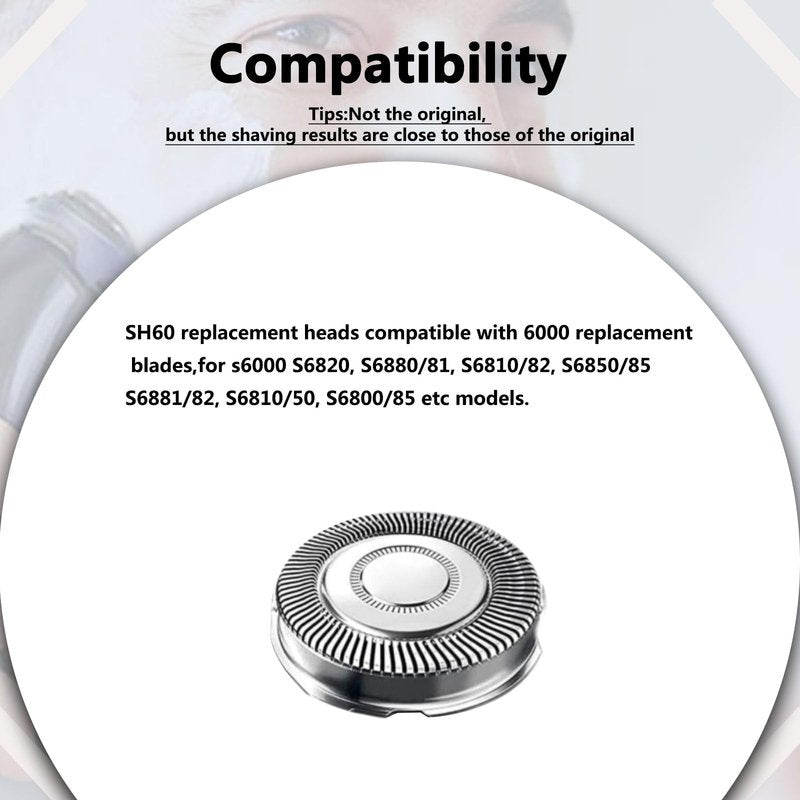 [3 Pack]SH71/52 Replacement Heads Compatible with Philips Norelco Series 7000,New Upgraded SH70/71 Compatibility Double Blades for norelco 7000 Replacement Heads