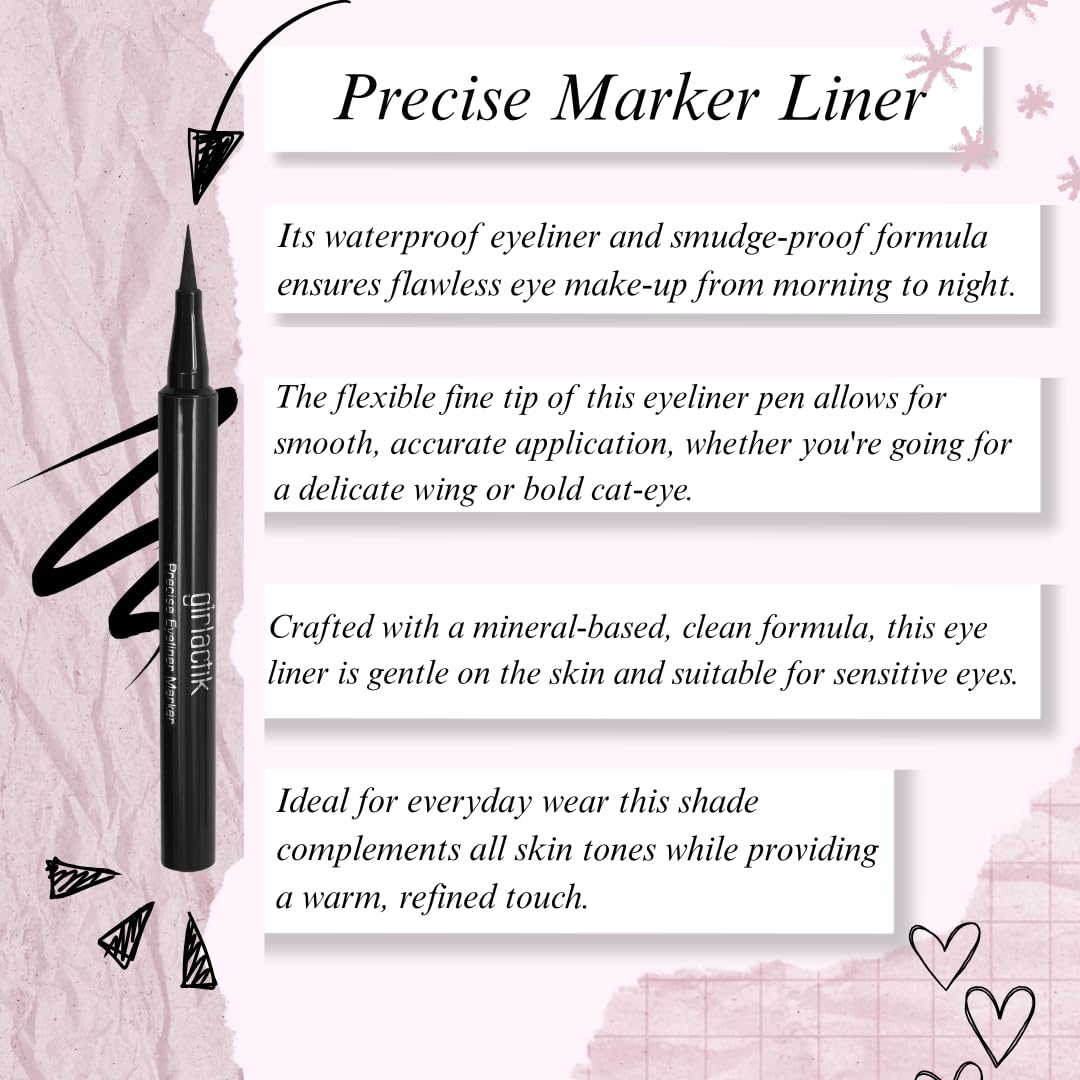 Girlactik Precise Marker Liner Precise Eye Marker Black Noir