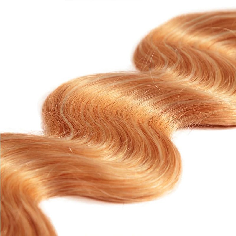 26 28 30 Inch Honey Blonde Bundles Human Hair Brown Body Wave Bundles Brazilian Virgin Soft and Silky Remy Hair Extensions Double Weft P2730 Body Wave Bundle Hair Weave
