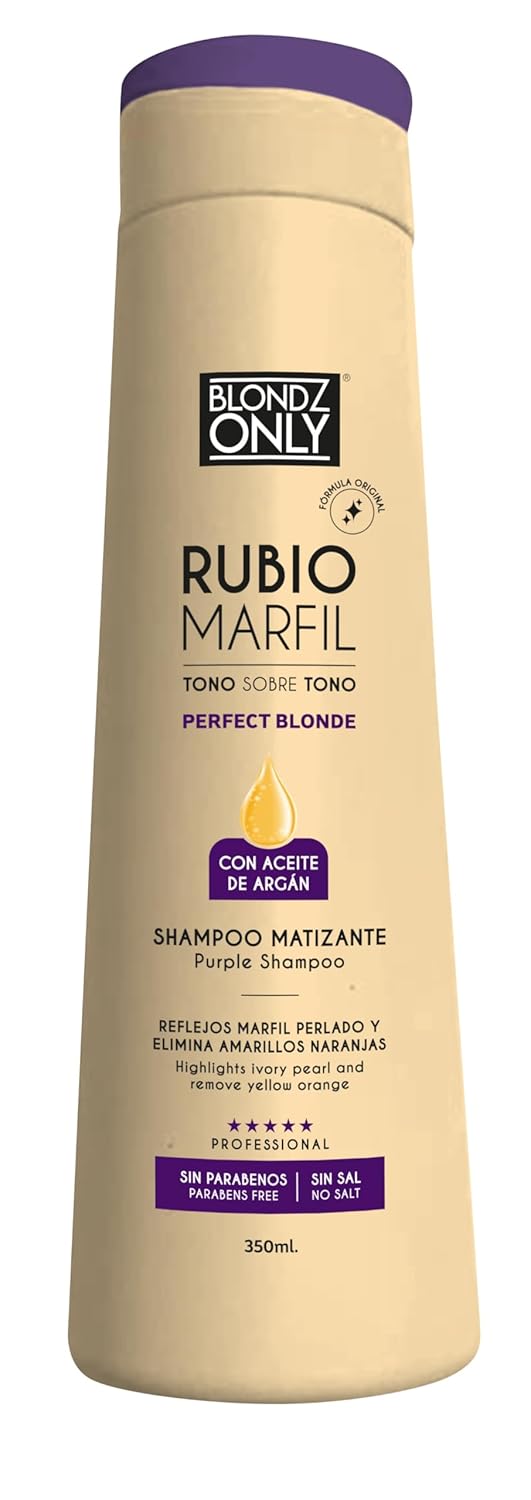Purple Toning Shampoo for Blonde Hair - Eliminates Brassiness & Neutralizes Yellow Tones | Argan Oil Infused, 11.8 Fl Oz