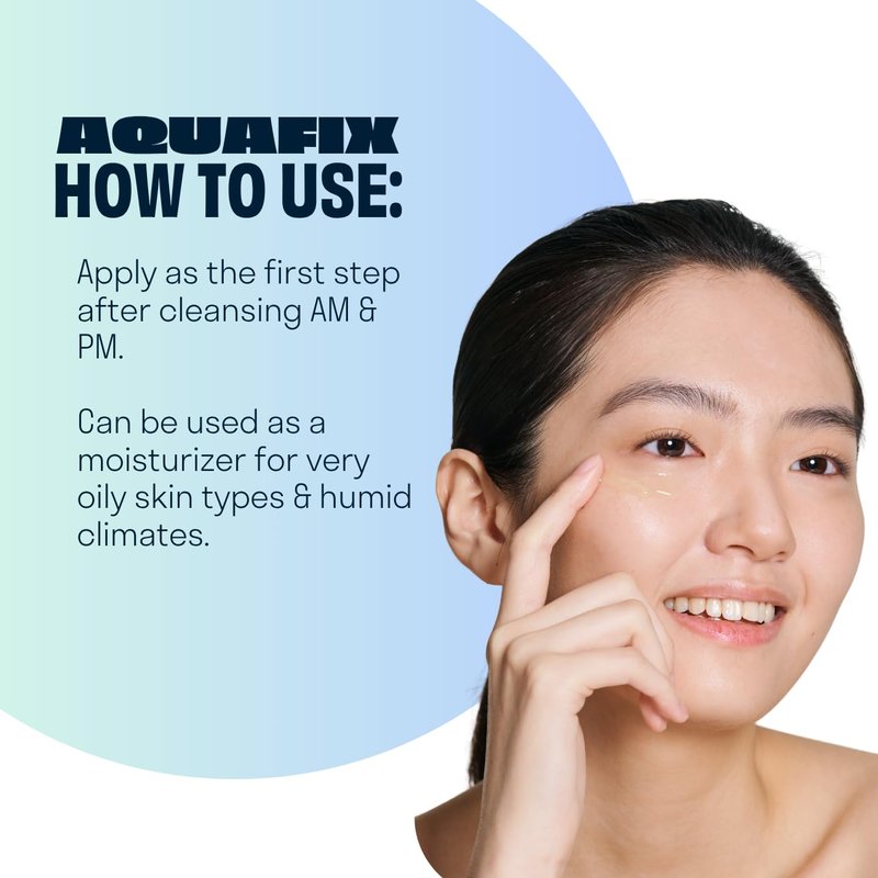 Aquafix Hydrating Water Gel - Oil-Free Moisturizer for Intense Hydration & Skin Barrier Repair - 1.75 Fl Oz