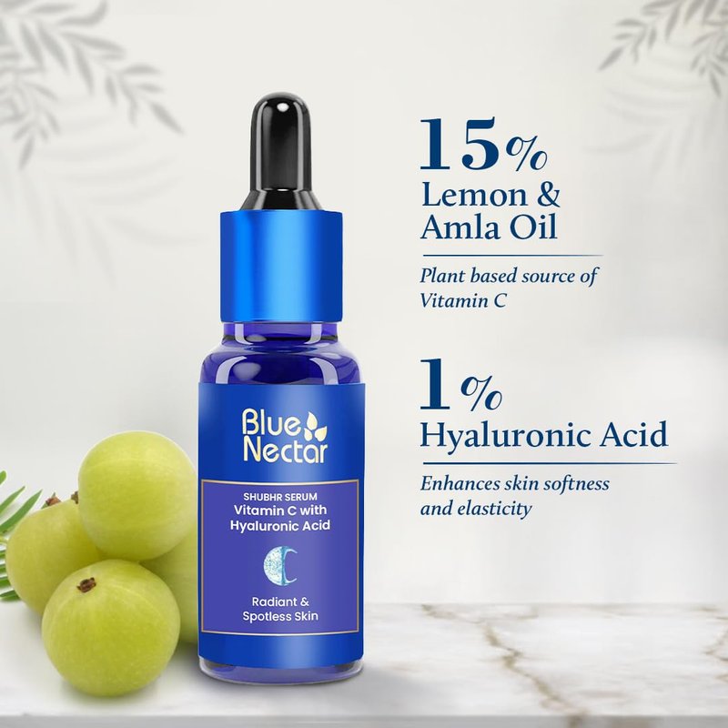 Vitamin C Serum for Oily & Dry Skin - Plant-Based Gua Sha Face Treatment | Glowing Skin & Pigmentation Support (1 Fl Oz)