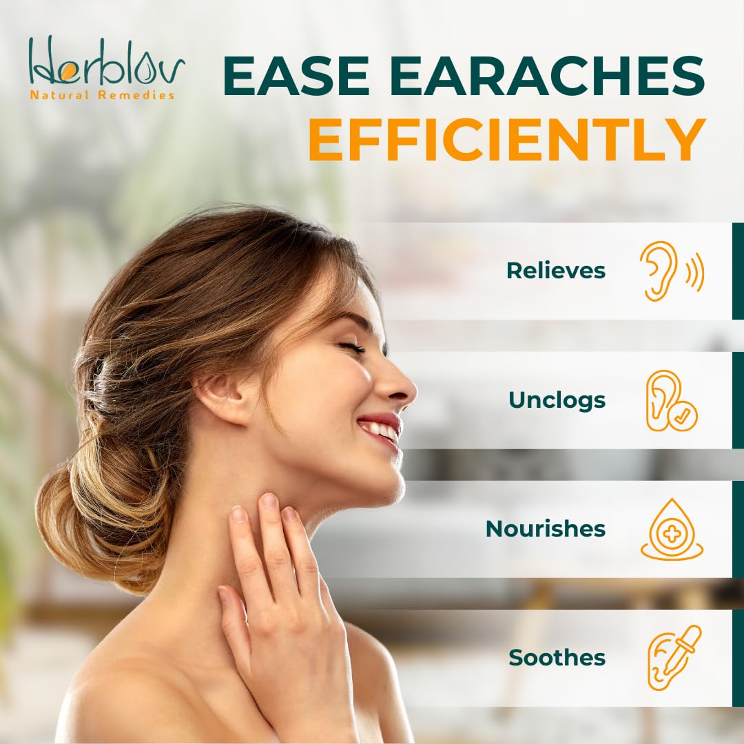 Organic Ear Oil for Ear Infections - Natural Eardrops for Infection Prevention, Swimmer's Ear & Wax Removal - Kids, Adults, Baby, Dog Earache Remedy - with Mullein, Garlic, Calendula, Made in USA