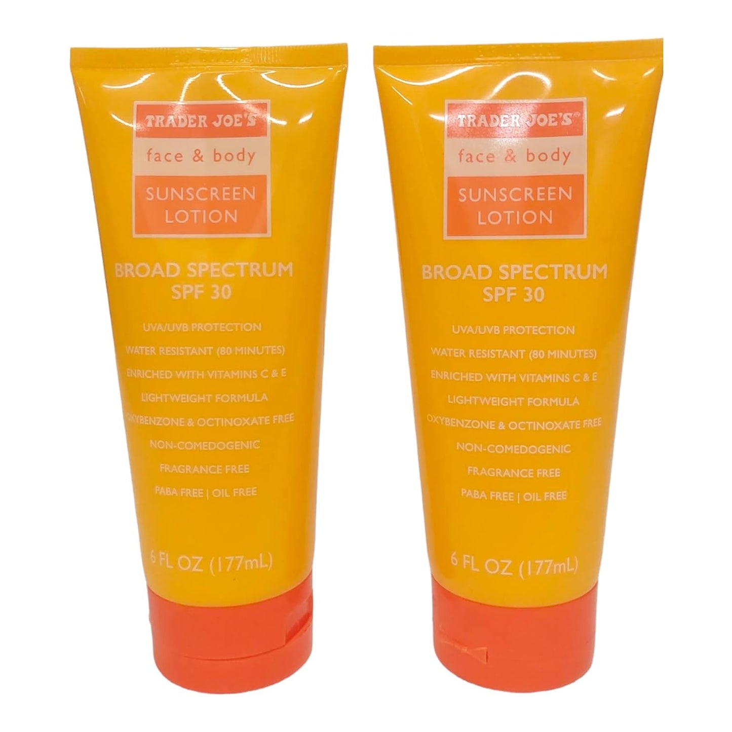 Face & Body Sunscreen SPF 30 - Broad Spectrum Protection | Pack of 2
