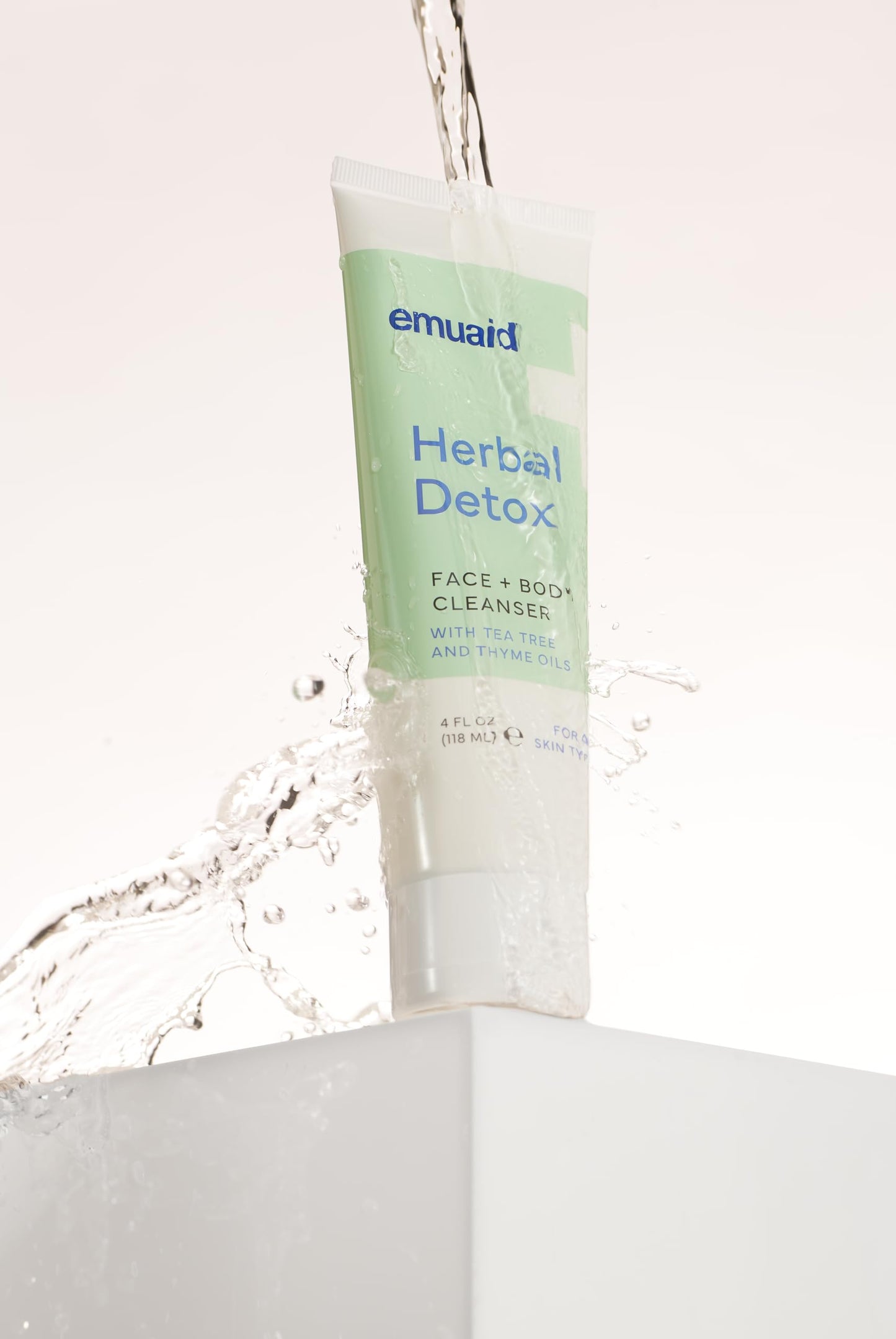 emuaid Herbal Detox Face and Body Cleanser, Foaming Botanical Gel, 4oz