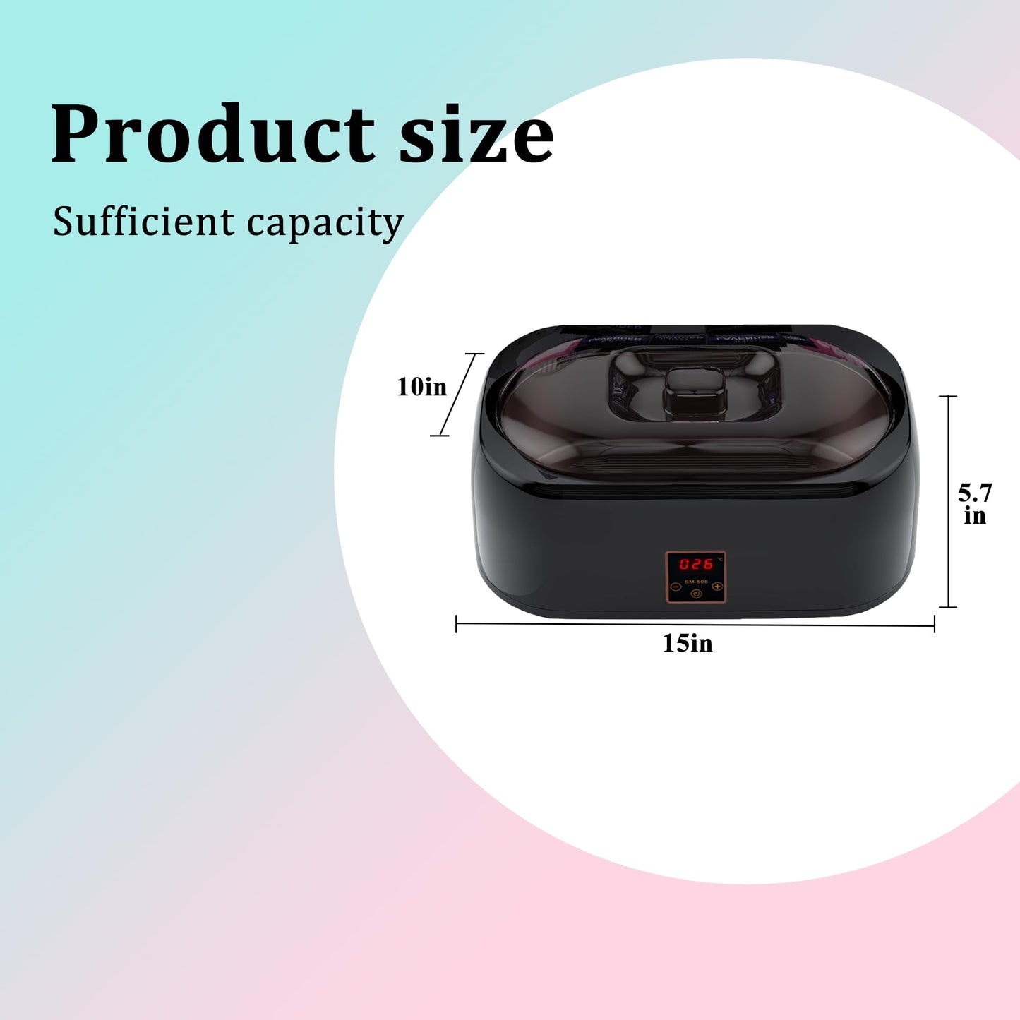 Paraffin Wax warmer for Hand and Feet, Includes 4000ml Wax warmer Machine and 6 packs of Lavender scented Paraffin Wax, Enjoy take care of your hands and feet (black)