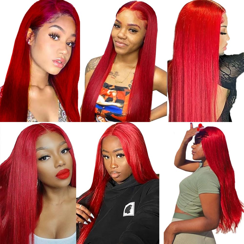 Burgundy Straight Bundles Red Human Hair Bundle Red Straight Bundle Human Hair 28 Inch Burgundy Bundles